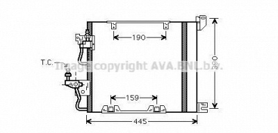 AVA QUALITY COOLING ol5368d -  Конденсатор, кондиционер
